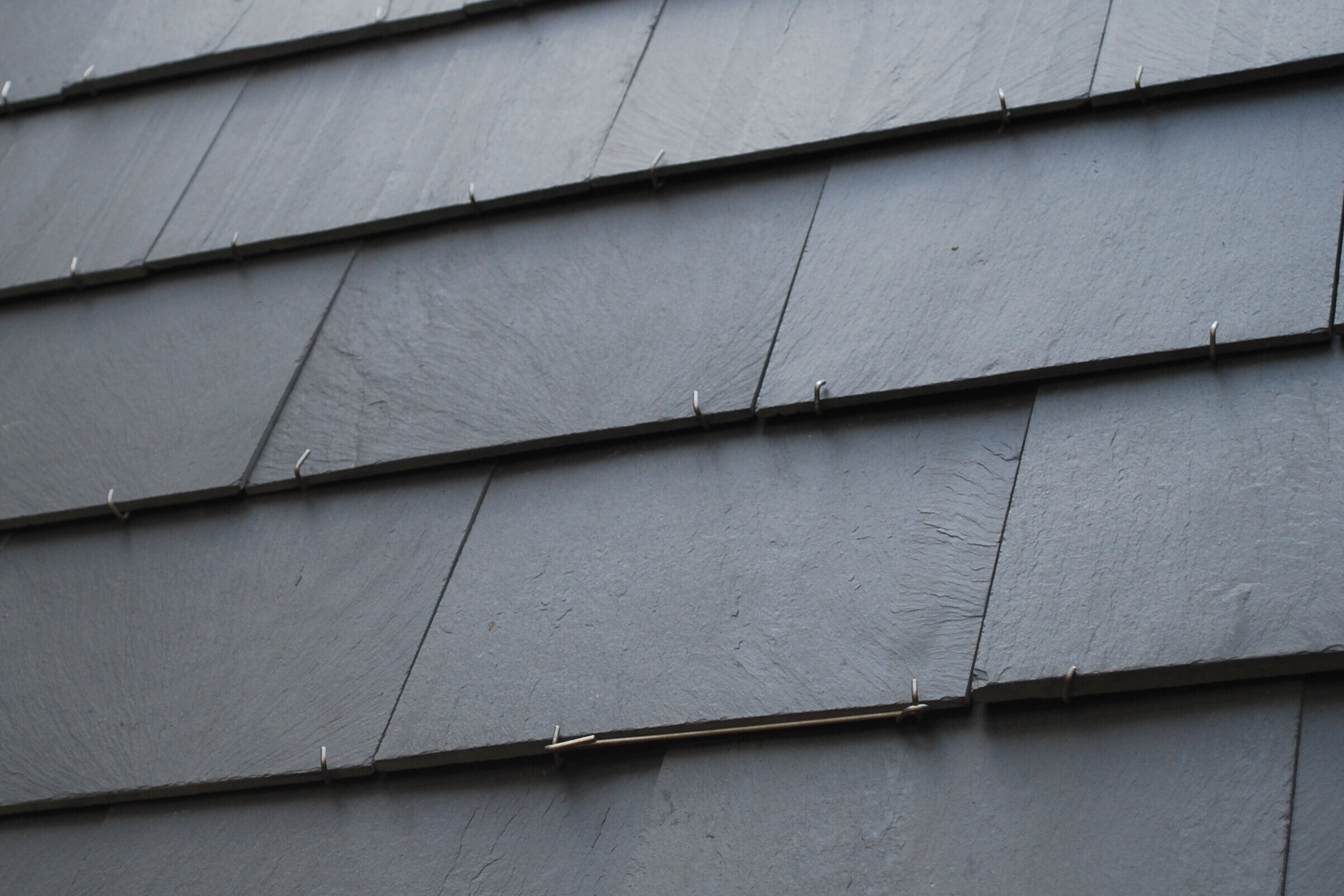 Closeup of New England slate roofing