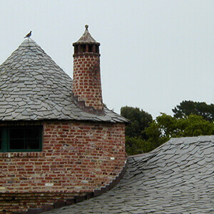 slate roof with brick building new england slate